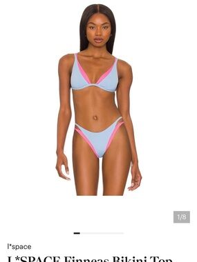 l*space Light Blue Bikini with Pink Trim